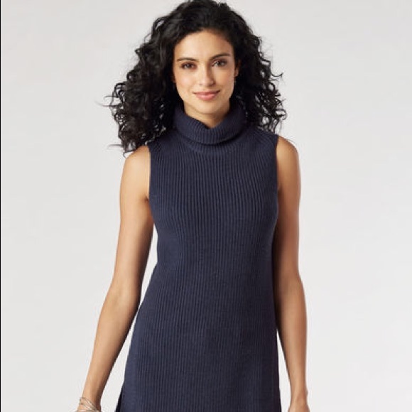 Pendleton Sweaters - Pendleton sleeveless tunic sweater, black, medium